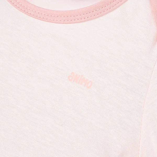 Set 2 Body sơ sinh tam giác TN Animo KV322038 (0-12M,Hồng)