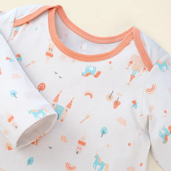 Set Bodysuit tam giác DT Animo KV423007 (0-12M,Cam_Xám họa tiết)