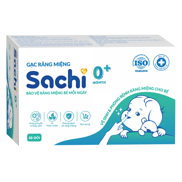 Gạc răng miệng Sachi (30 miếng/ hộp)