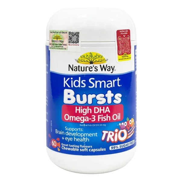 Thực phẩm bảo vệ sức khỏe Nature’s Way Kids Smart Bursts High DHA Omega-3 Fish Oil