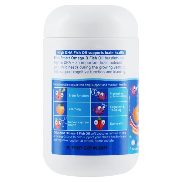 Thực phẩm bảo vệ sức khỏe Nature’s Way Kids Smart Bursts High DHA Omega-3 Fish Oil