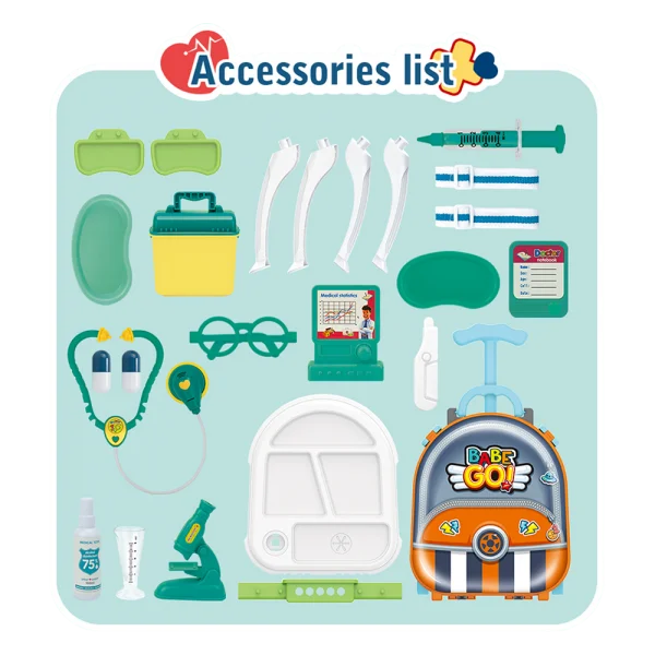 Vali bác sĩ 3in1 chuyển đổi balo và bàn kèm đầy đủ đụng cụ 25pcs HW22113296_C2307