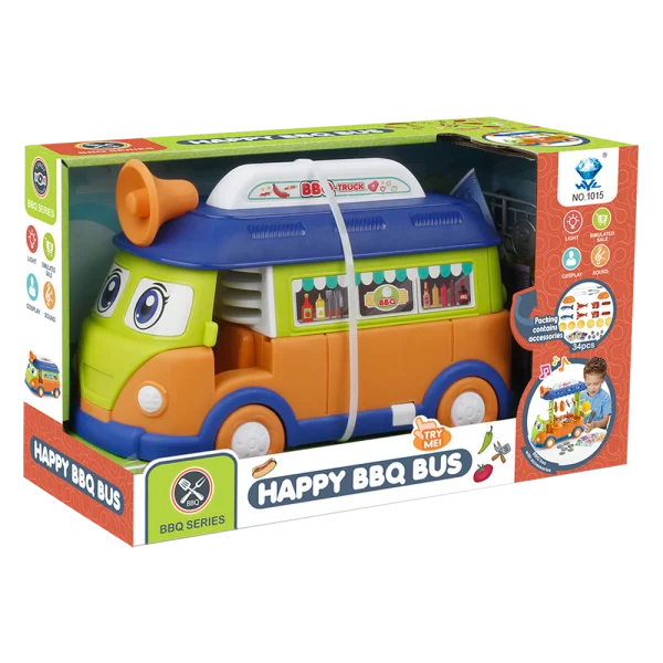 Xe buýt nướng BBQ vui nhộn cho bé có nhạc đèn 35pcs HW22078706_C2307