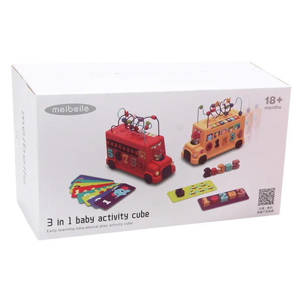 Xe âm nhạc piano kèm thả khối, học chữ số và chuỗi hạt luyện tay cho bé HW21057649_C2307 (Đỏ)