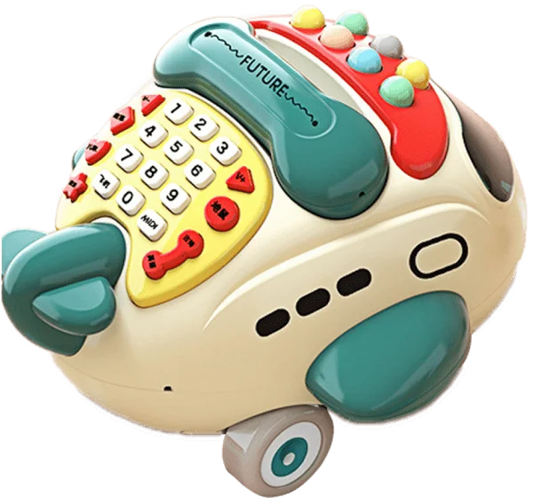 Máy bay điện thoại 2in1 có nhạc đèn HW23034051_C2307 (Vàng)