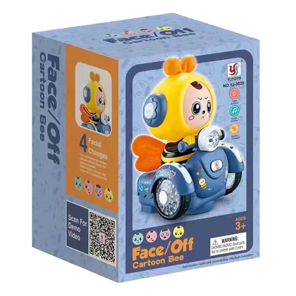 Đồ chơi bé ong vàng lái xe siêu ngầu có nhạc đèn và thay đổi khuôn mặt HW22076023_C2307 (Xanh dương)