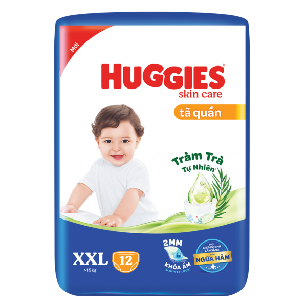 QT Huggies_Tã quần Huggies Skincare Eco (XXL, 12 miếng)