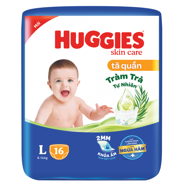 QT Huggies_Tã quần Huggies Skincare Eco (L, 16 miếng)