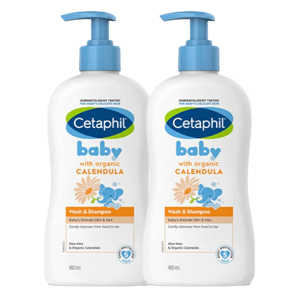 Combo 2 Sữa tắm gội trẻ em tinh chất hoa cúc Cetaphil 400ml