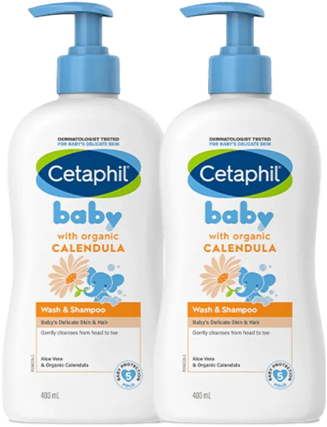 Combo 2 Sữa tắm gội trẻ em tinh chất hoa cúc Cetaphil 400ml