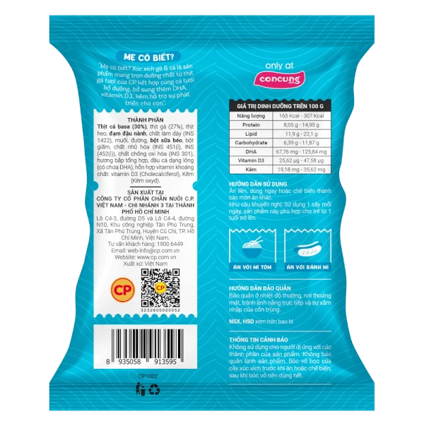 Xúc Xích Tiệt Trùng Goldkids Gà & Cá