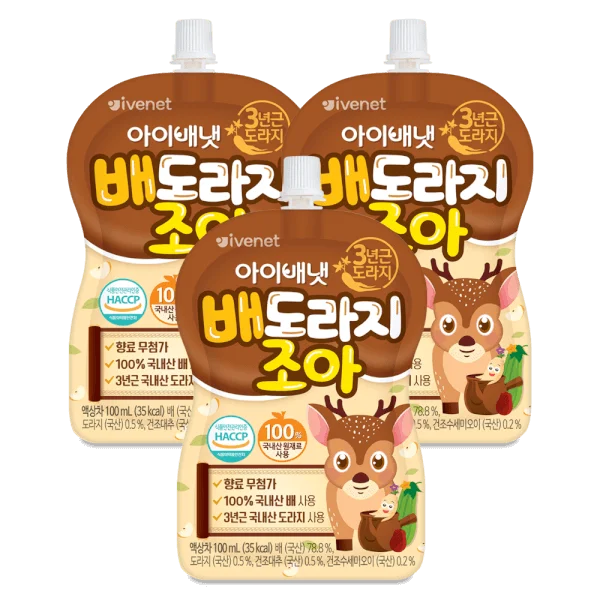 Combo 3 Nước ép Ivenet (lê, mướp, củ cát cánh) 100ml