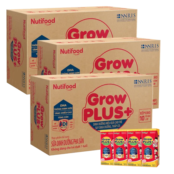 Combo 3 Thùng SPDDPS GrowPLUS+ 180ml (lốc 4 hộp)