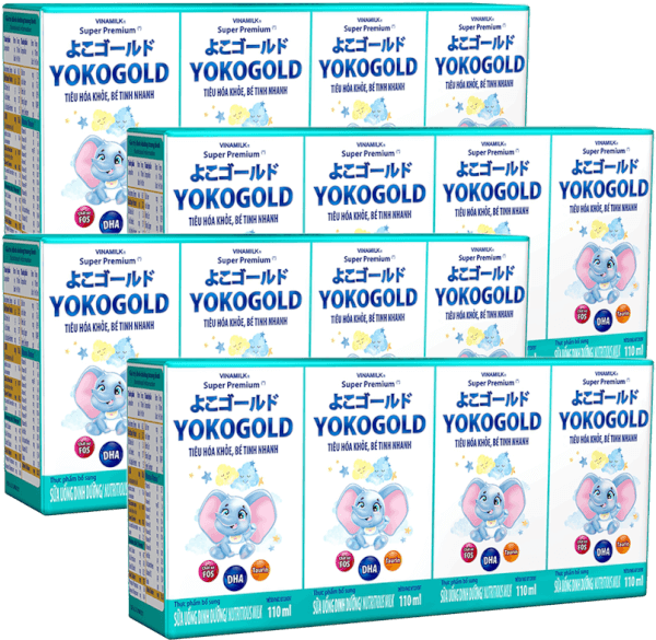 Combo 4 Sữa uống dinh dưỡng Vinamilk Yoko Gold 110ml (Lốc 4 hộp)