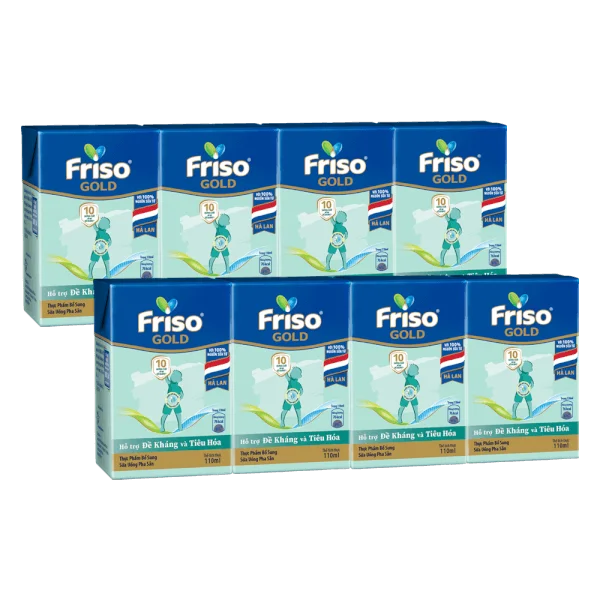 Combo 2 Sữa Friso Gold 110ml (từ 1 tuổi) - Lốc 4 hộp - New
