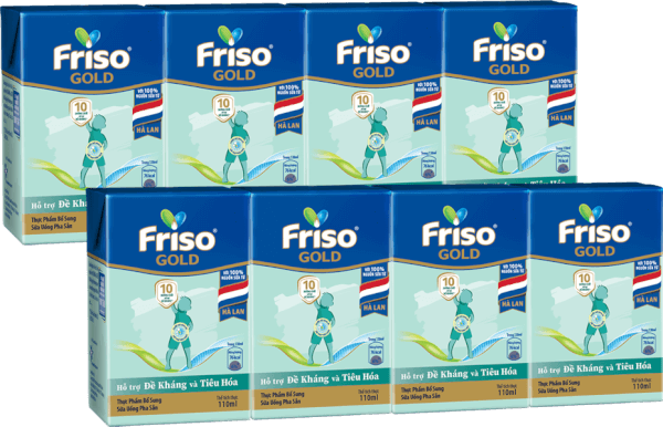 Combo 2 Sữa Friso Gold 110ml (từ 1 tuổi) - Lốc 4 hộp - New