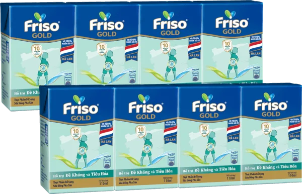 Combo 2 Sữa Friso Gold 110ml (từ 1 tuổi) - Lốc 4 hộp - New