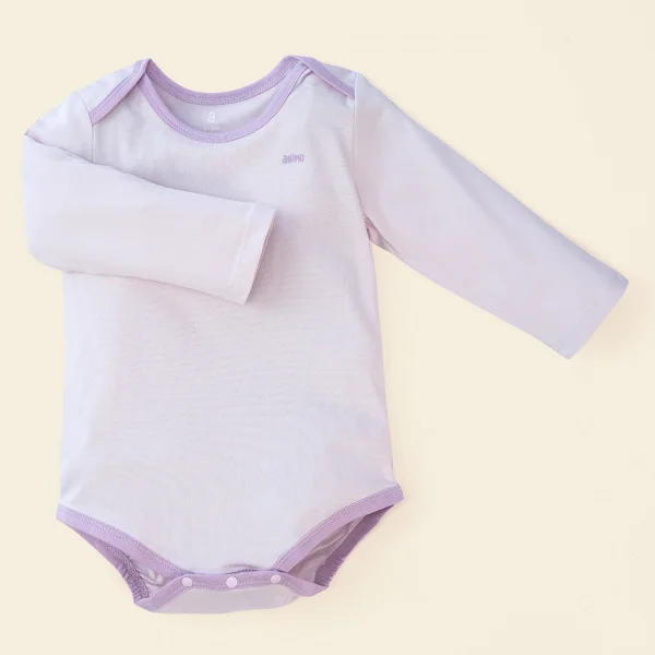 Set Bodysuit tam giác DT Animo KV423008 (0-12M,Tím_trắng họa tiết)
