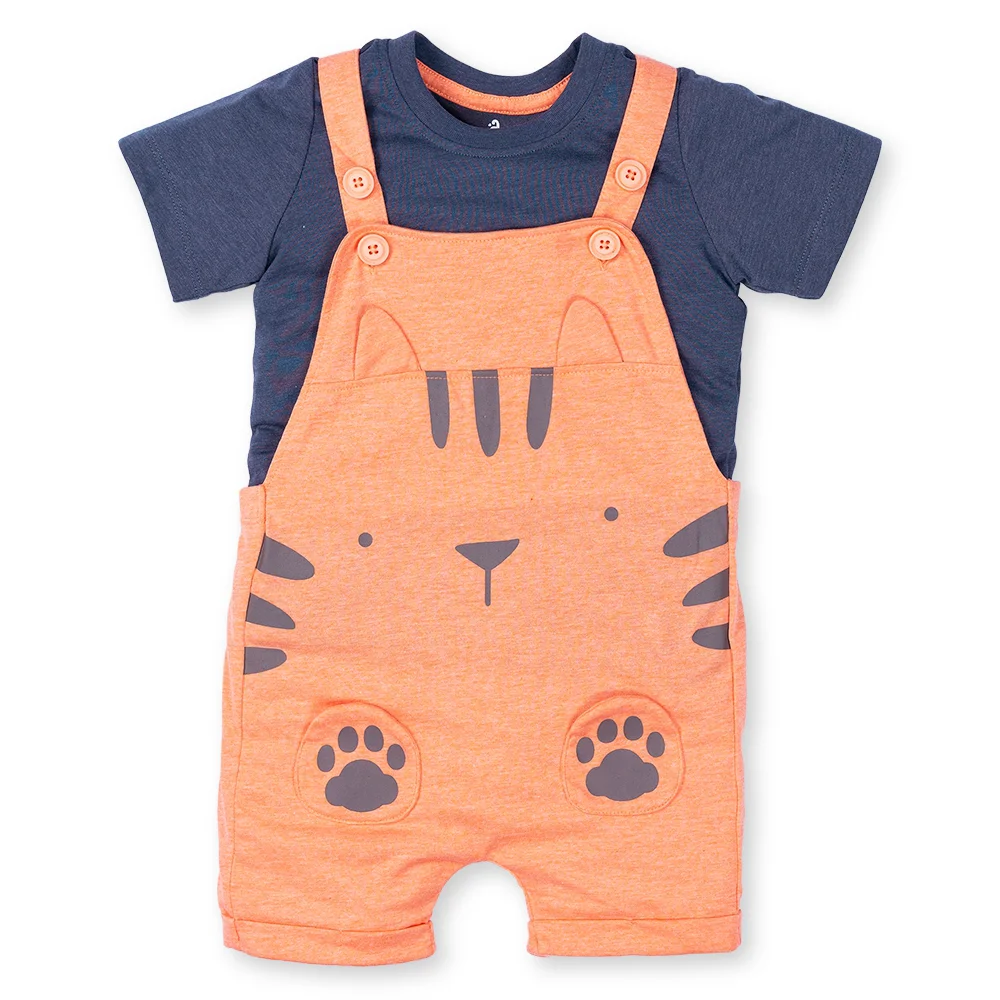 Bộ yếm bé trai ngắn BST bé dần Animo B0222005 (6M-3Y,Vàng)