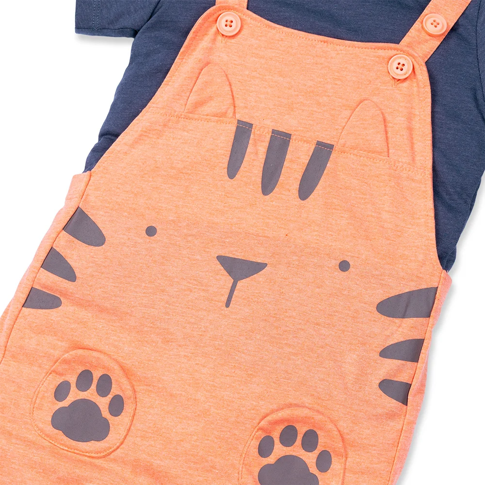 Bộ yếm bé trai ngắn BST bé dần Animo B0222005 (6M-3Y,Vàng)