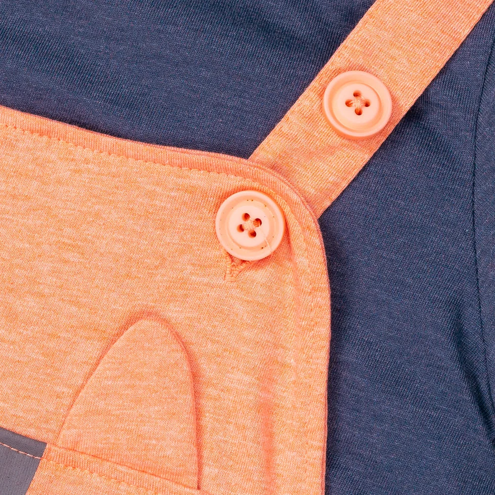 Bộ yếm bé trai ngắn BST bé dần Animo B0222005 (6M-3Y,Vàng)