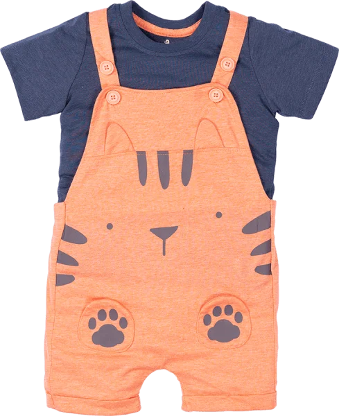 Bộ yếm bé trai ngắn BST bé dần Animo B0222005 (6M-3Y,Vàng)