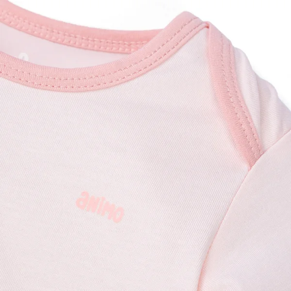 Set 2 Body sơ sinh tam giác TD Animo KV322040 (0-12M,Hồng)