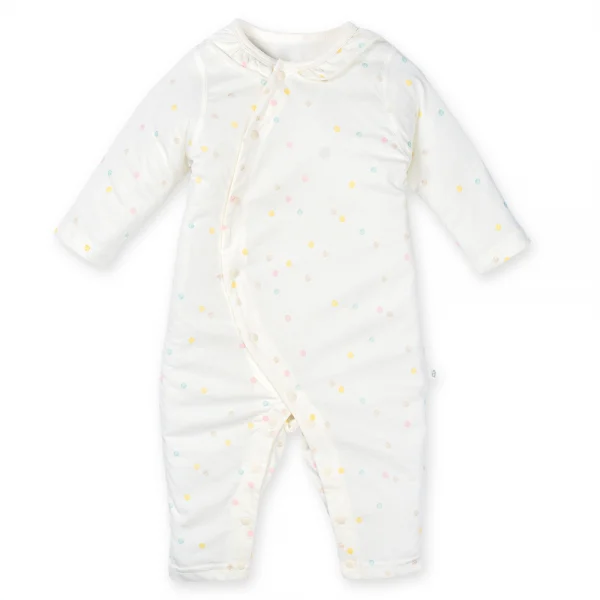 Bodysuit sơ sinh dài vải Cotton, Animo I0122004 (0-12M ,Trắng)