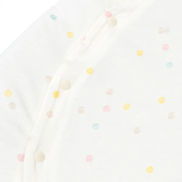 Bodysuit sơ sinh dài vải Cotton, Animo I0122004 (0-12M ,Trắng)