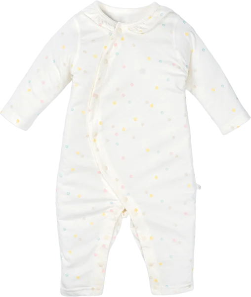 Bodysuit sơ sinh dài vải Cotton, Animo I0122004 (0-12M ,Trắng)