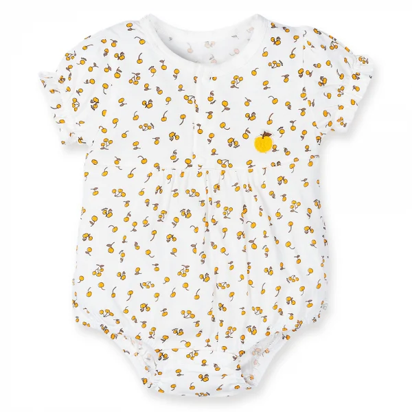 Bodysuit sơ sinh tam giác vải Cotton, Animo I0122002 (0-12M,Trắng)