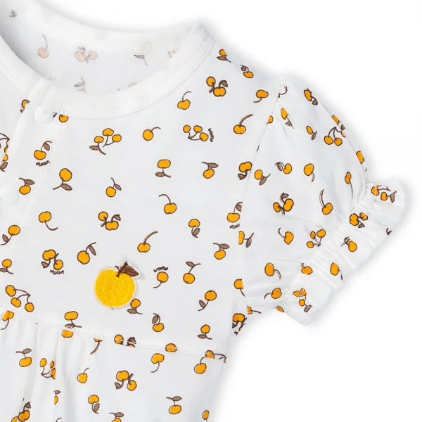 Bodysuit sơ sinh tam giác vải Cotton, Animo I0122002 (0-12M,Trắng)