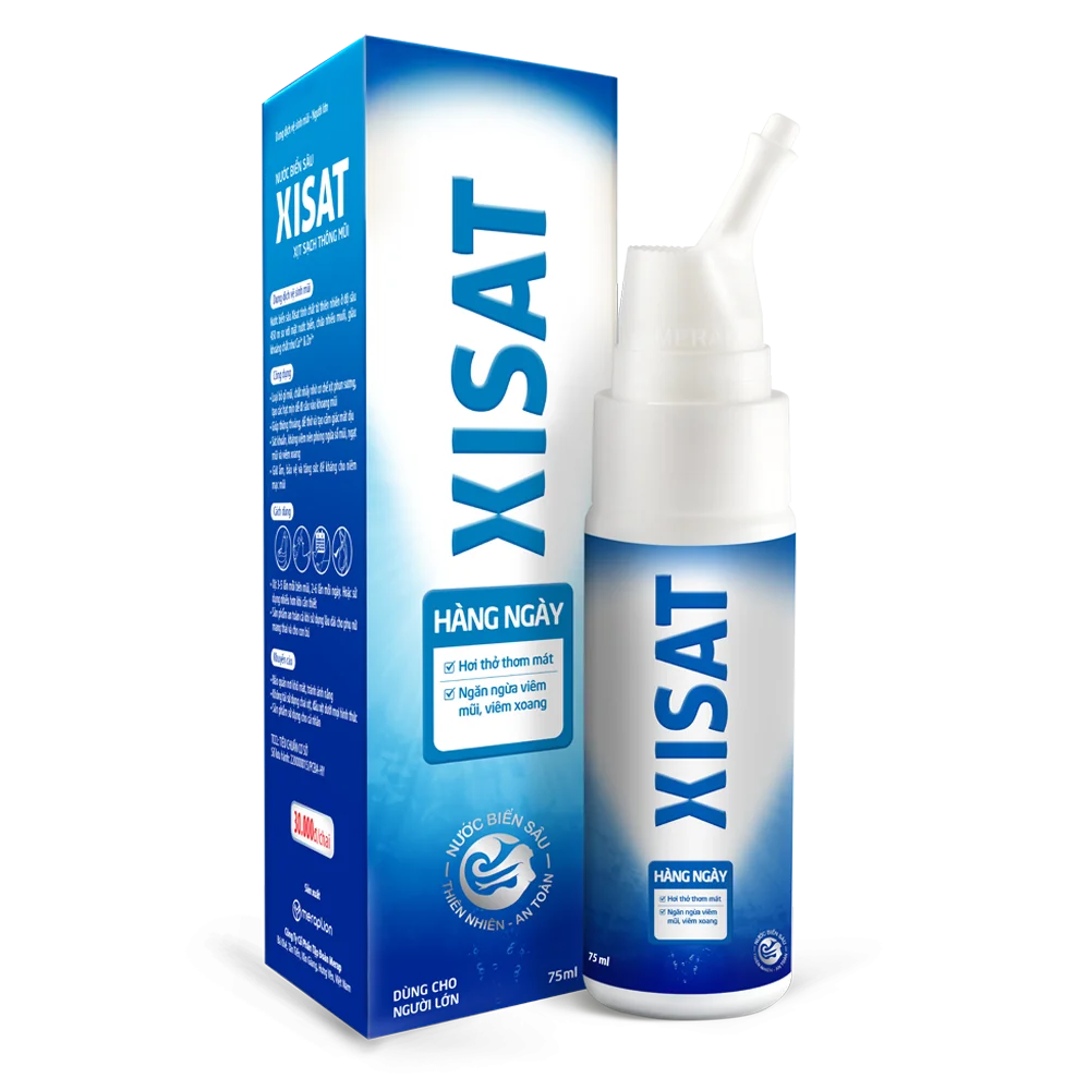 Dung dịch vệ sinh mũi nước biển sâu Xisat người lớn (75ml)