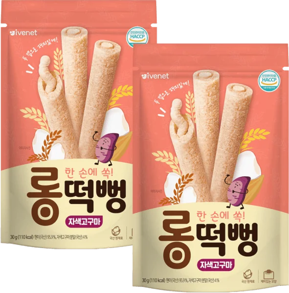 Combo 2 Bánh gạo que Ivenet vị khoai lang tím 30g