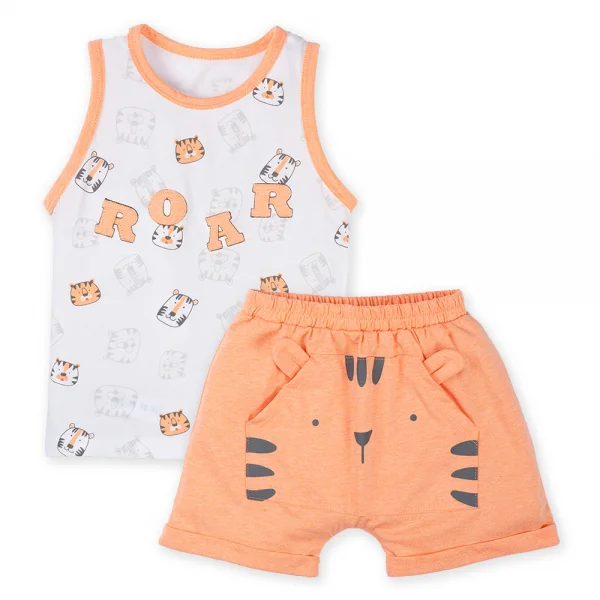 Bộ bé trai ngắn BST bé dần Animo B0222003 (6M-3Y,Vàng)