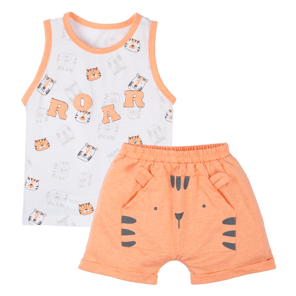 Bộ bé trai ngắn BST bé dần Animo B0222003 (6M-3Y,Vàng)