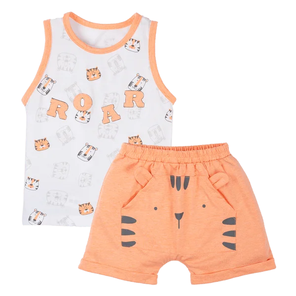 Bộ bé trai ngắn BST bé dần Animo B0222003 (6M-3Y,Vàng)