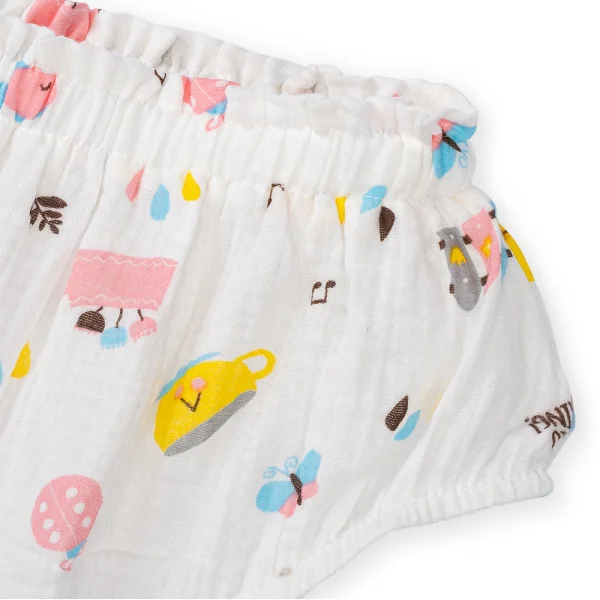 Bộ vải bé gái Animo G0122001 (6-24M,Trắng)