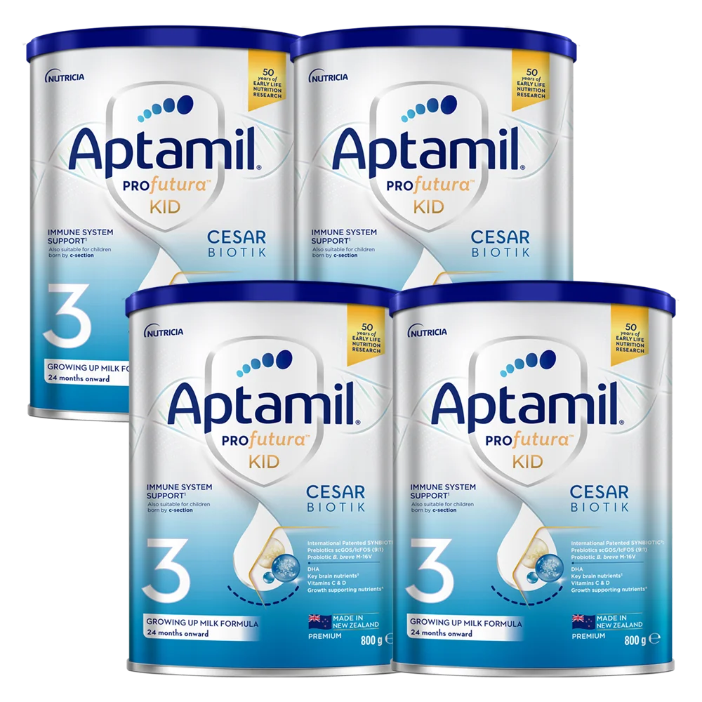 Combo 4 sữa Aptamil Profutura KID Cesarbiotik 3 800g (Từ 2 tuổi)