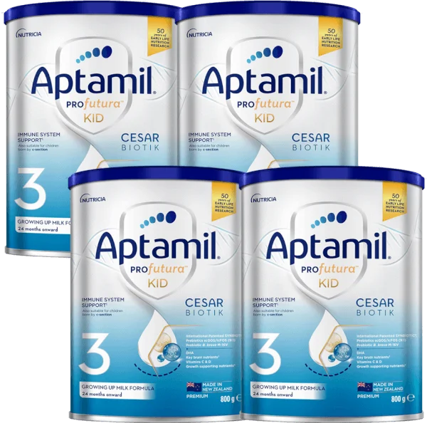 Combo 4 sữa Aptamil Profutura KID Cesarbiotik 3 800g (Từ 2 tuổi)