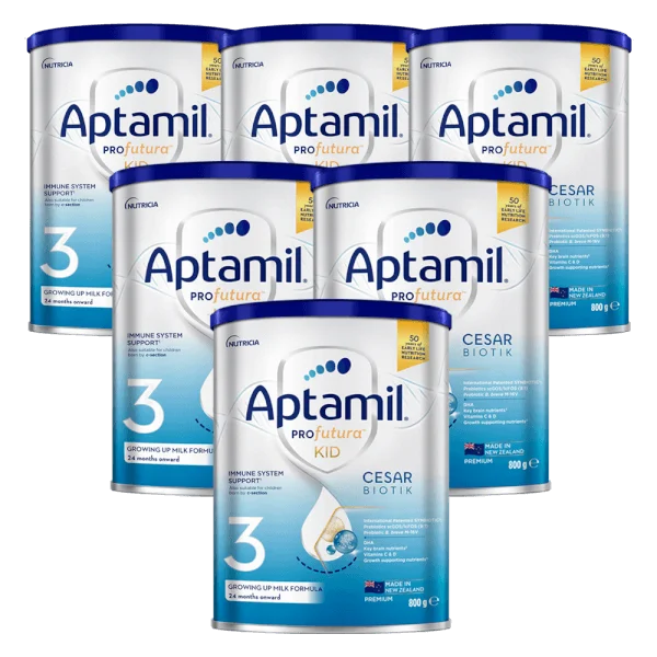 Combo 6 sữa Aptamil Profutura KID Cesarbiotik 3 800g (Từ 2 tuổi)