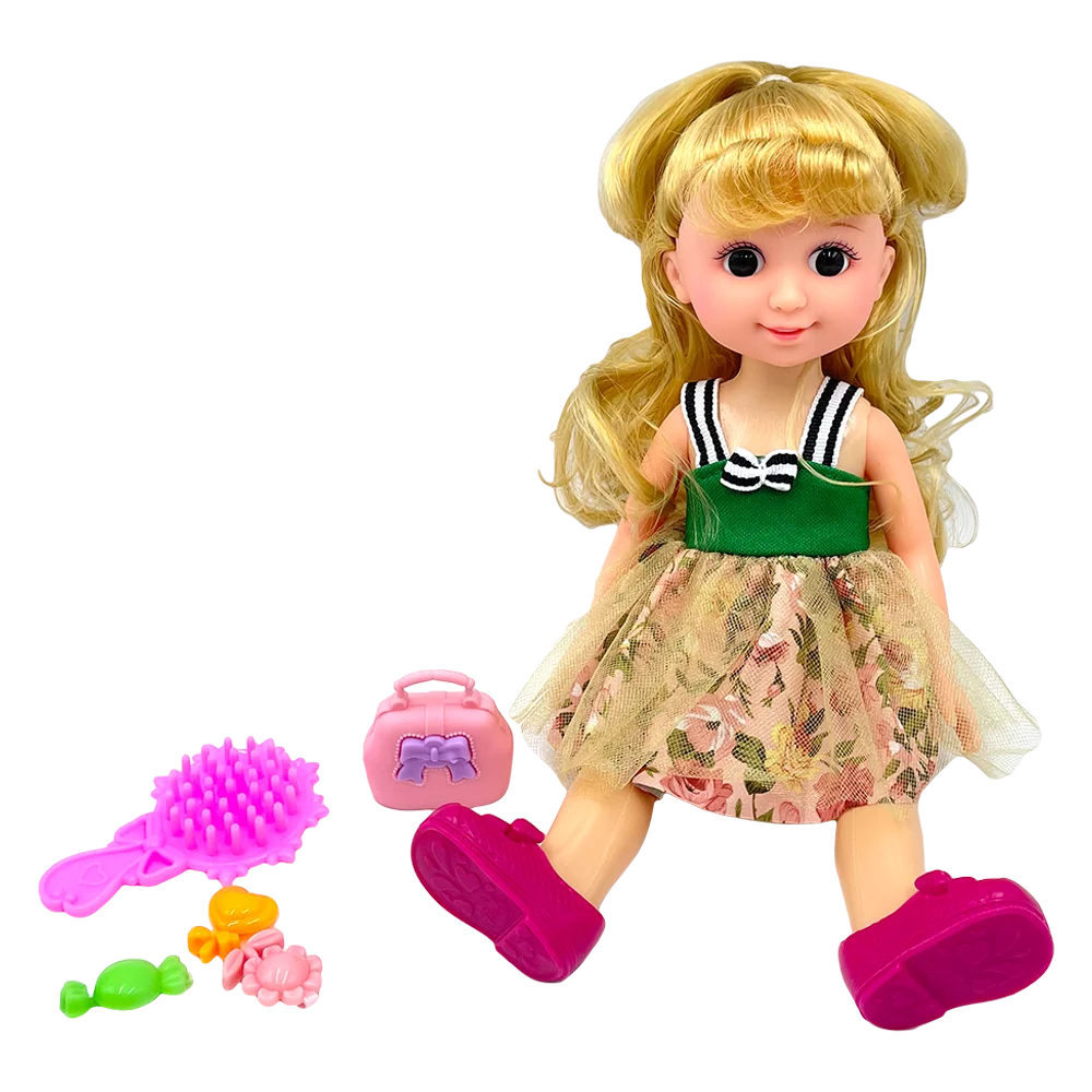 Bộ búp bê kèm trang phục thay và phụ kiện 7pcs YN487994 C308 (Vàng)