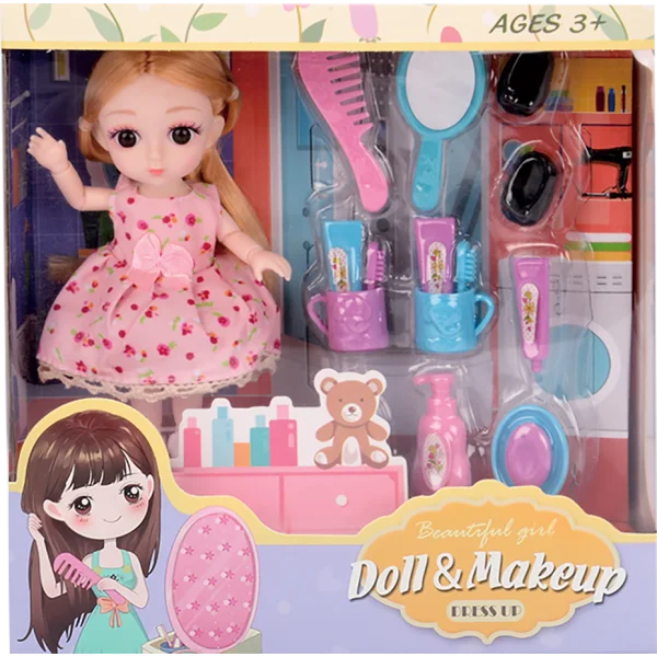 Bộ búp bê chuyên gia trang điểm 16pcs YN529809 C308 (Hồng)