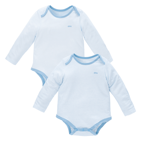 Set 2 Body sơ sinh tam giác TD Animo KV322039 (0-12M,Xanh)