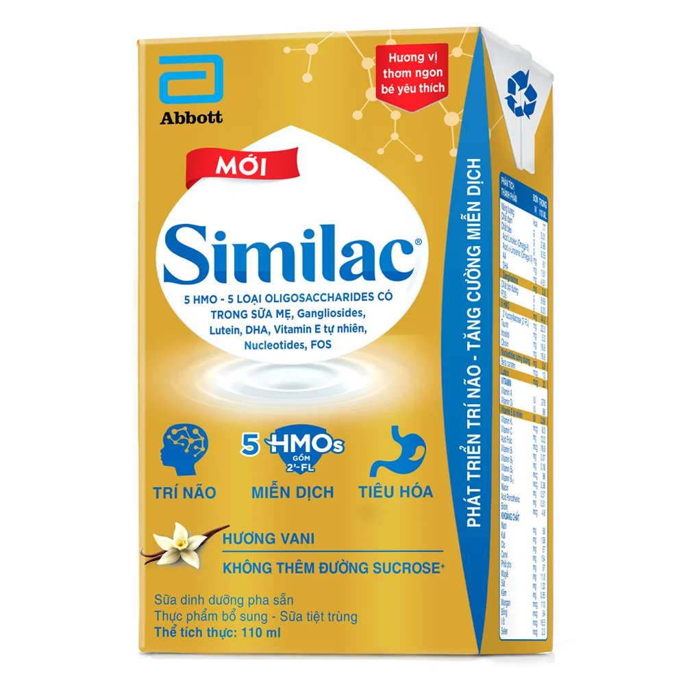 Thực phẩm bổ sung Similac hương vani 110ml (Lốc 4 hộp)
