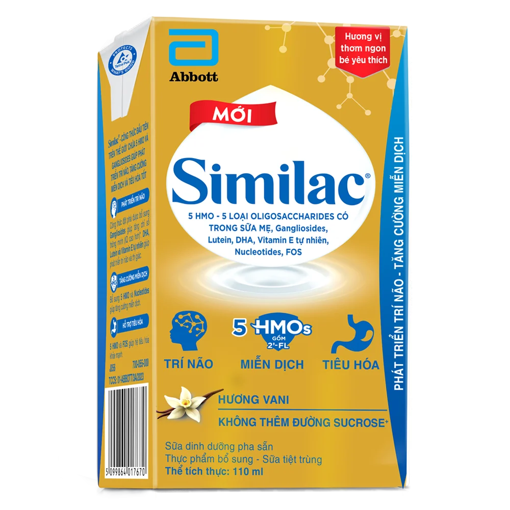 Thực phẩm bổ sung Similac hương vani 110ml (Lốc 4 hộp)