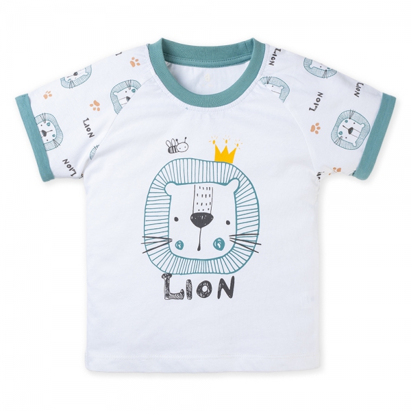 Bộ bé trai ngắn BST sư tử gầm gừ Animo B0322008 (6M-3Y,Xanh)