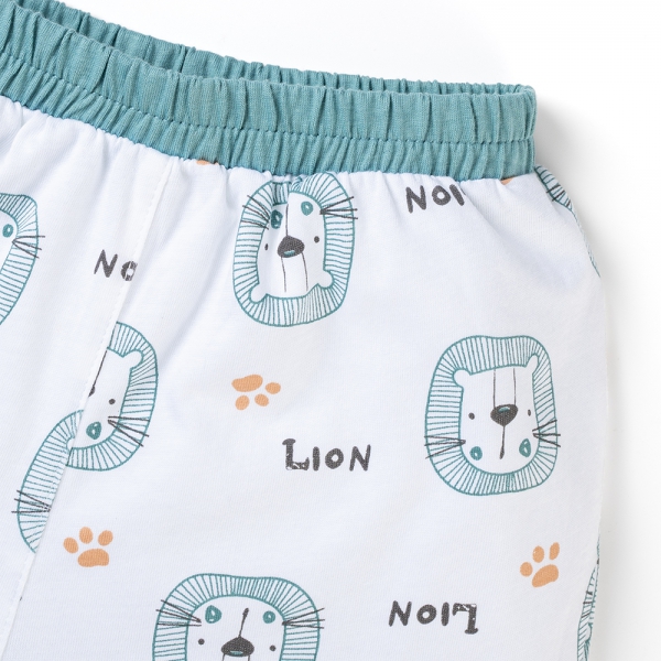 Bộ bé trai ngắn BST sư tử gầm gừ Animo B0322008 (6M-3Y,Xanh)