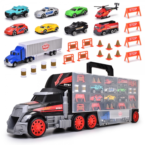 Bộ xe tải chở xe hơi DICKIE TOYS