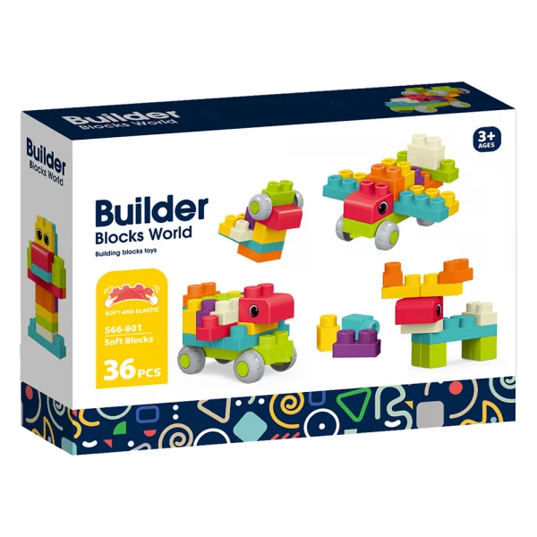 Bộ xếp hình khối mềm mô phỏng cao cấp 36pcs CY553938 C308